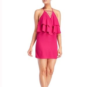 Ali and Jay Laced Founce Bodice Mini Ruffle Dress